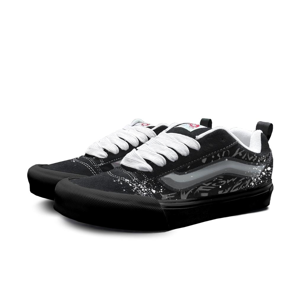 Vans Knu Skool Износостойкие Износостойкие Низкие Кеды для Скейтборда Унисекс Серые VN0009QC6BT1(Команда613-)