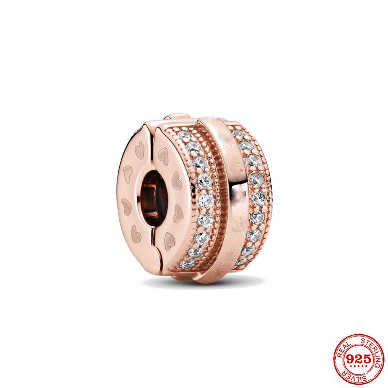 Шармы-клипсы из серебра 925 пробы Цветок Солнце Круглые бусины подходят для браслета 5 мм Для женщин DIY Изготовление модных украшений