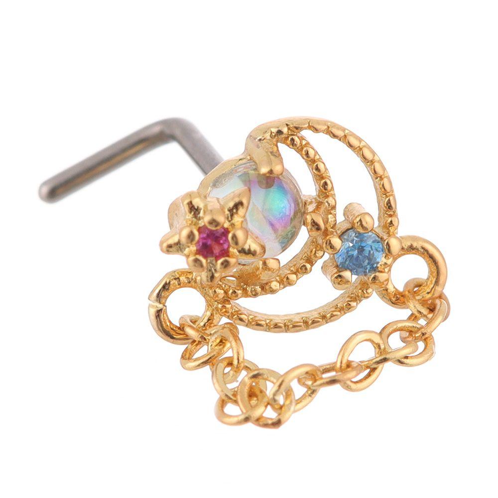 Мужчины Женщины Красочные Ювелирные Изделия L Висячие Носовые Пусеты Пирсинг Носовые Кольца Ногти