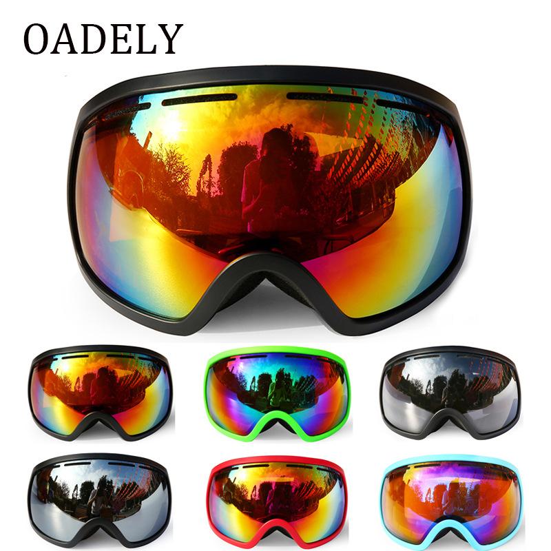 Directly supplied large spherical wide-view ski goggles, double-layer long-lasting anti-fog outdoor ski goggles, suitable for men and women with