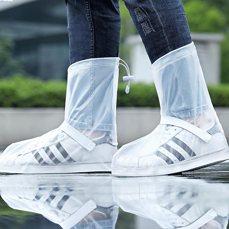Чехлы для обуви из ПВХ для путешествий на открытом воздухе, высокие бахилы для дождливого дня, водонепроницаемые противоскользящие бахилы, непромокаемые бахилы