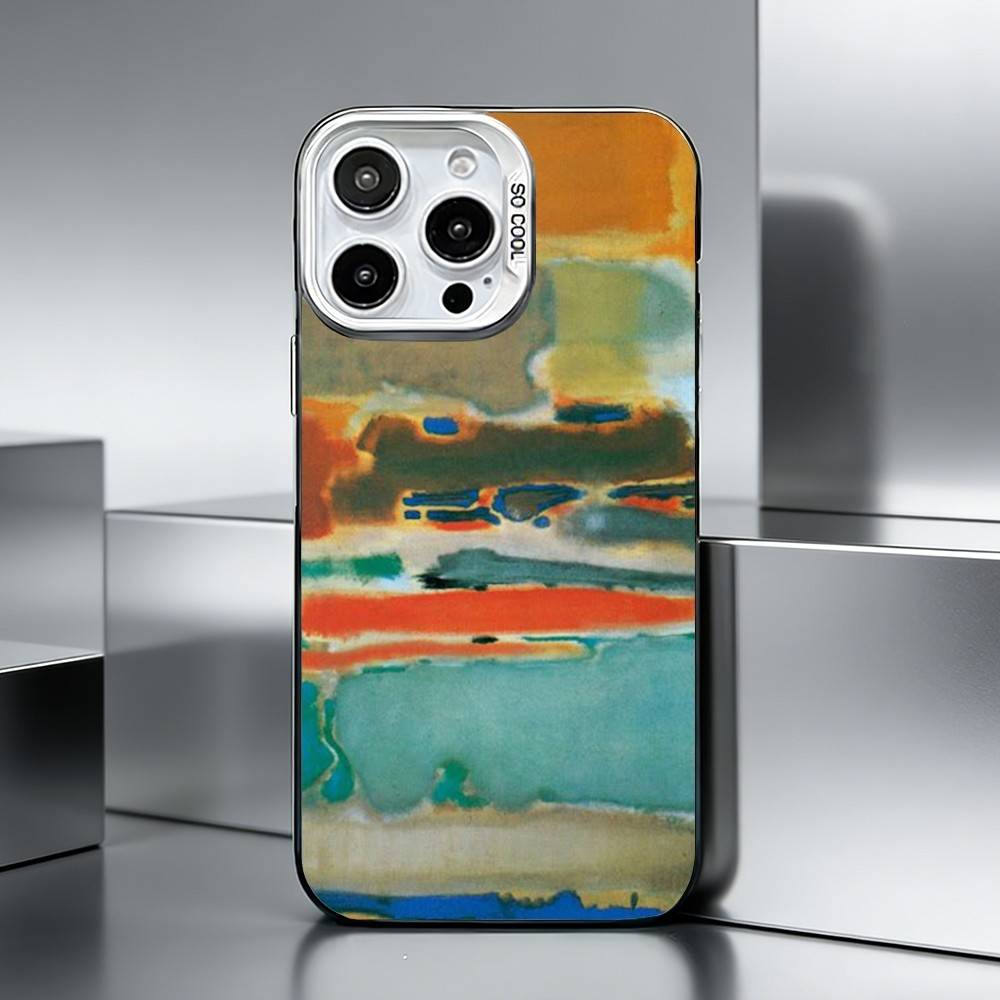 M-Mark Rothko A-Art    Phone Case For iPhone 17,16,15,14,13,12,11 Plus,Pro Max,XS,Colored silver phone case