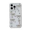 Three-dimensional Rhinestone Bow Pearl for IPhone17pro Phone Case for Apple 16 Glitter 15 Transparent 14 Women