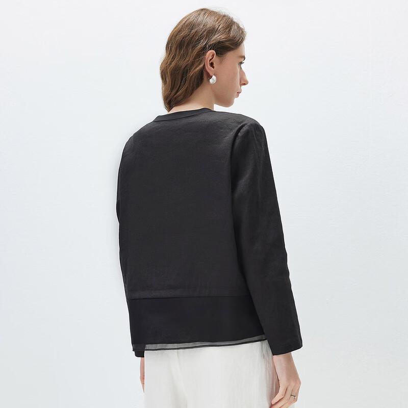 Женская куртка-жакет из органзы Lyocell Tencel с длинным рукавом
