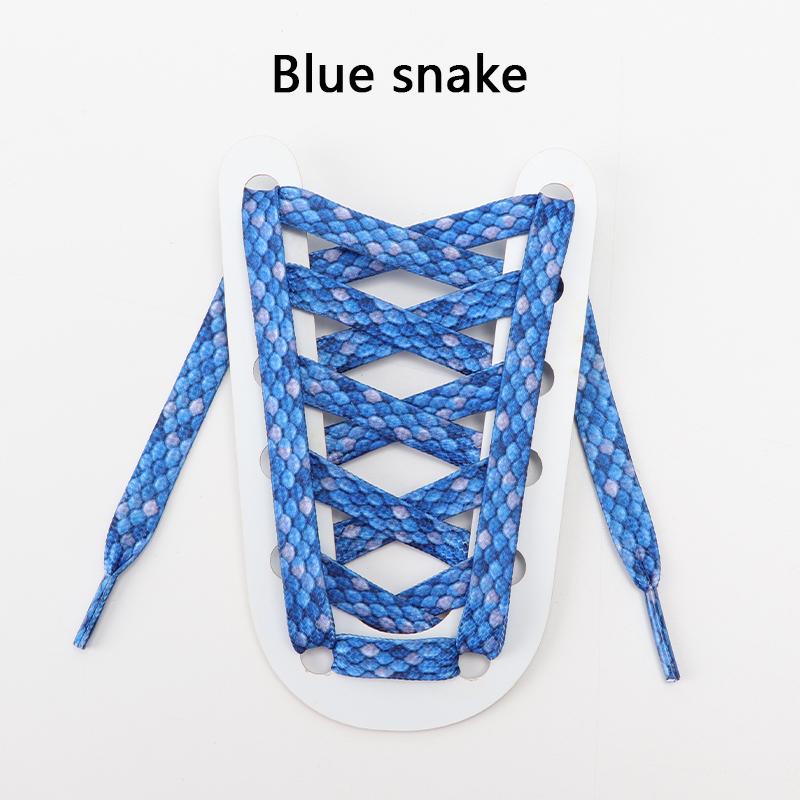 Leopard Print Flat Shoelaces Sneakers Colorful Shoelace Classic Animal Patten Shoe Laces Canvas Zebra Tiger Snake Shoestrings