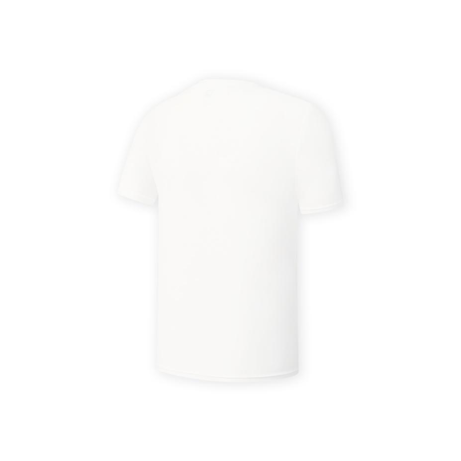 Men's FILA Fitness T-Shirts Men's Jade White-WT Crew Neck Moderate