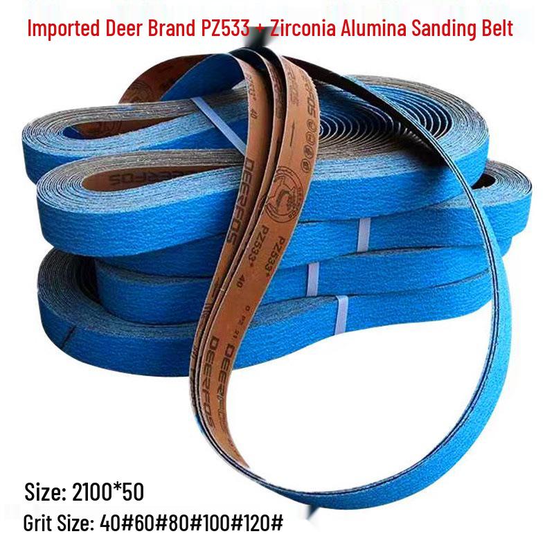 Корейский бренд Deer PZ533 Циркониево-алюминиевая шлифовальная лента 2100*50 для полировки и шлифовки металла