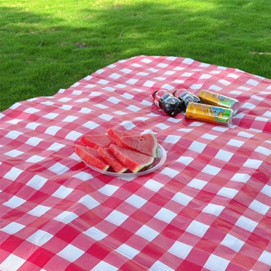 Plaid Disposable Tablecloth Waterproof Checkered Table Cover Outdoor Tablecloth for Picnic Camping Barbecue Parties