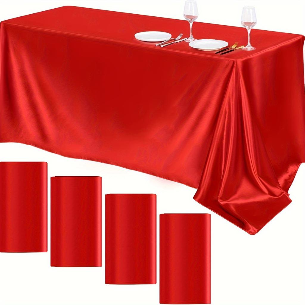Прямоугольная атласная скатерть, свадебная скатерть, белая, черная, для вечеринки, дня рождения, банкета, декора, домашнего ужина, скатерти