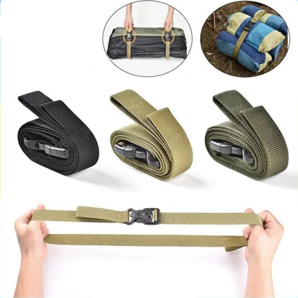 Multifunctional Straps Durable Nylon Cargo Tie Down Luggage Lash Belt Strap Camping Hiking Cargo Storage Belt Buckle