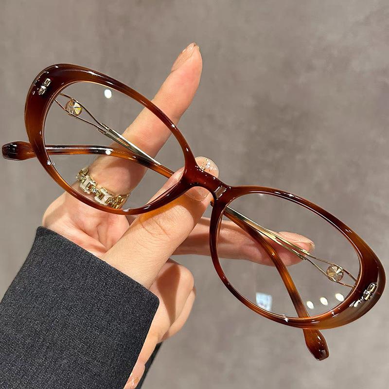 Xiaomi Fashionable No-makeup Reading Glasses For Women, High-end Oval Frame Anti-blue Light Retro Cat-eye Reading Glasses 9521