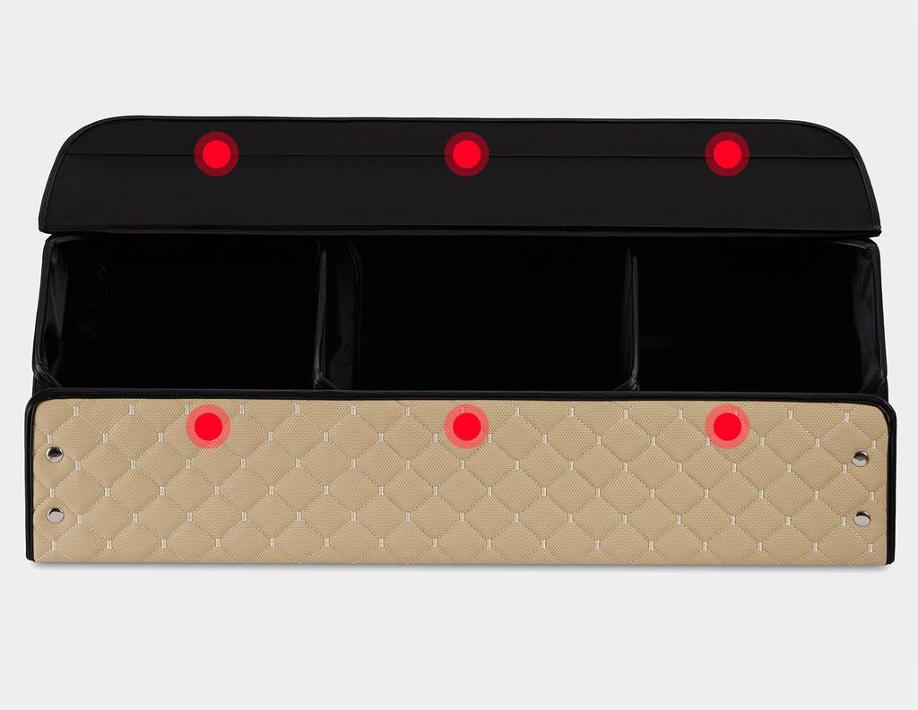 Органайзер в багажник автомобиля премиум-класса, бежевый, с системой магнитной фиксации, 5 размеров, сумка для хранения в багажнике