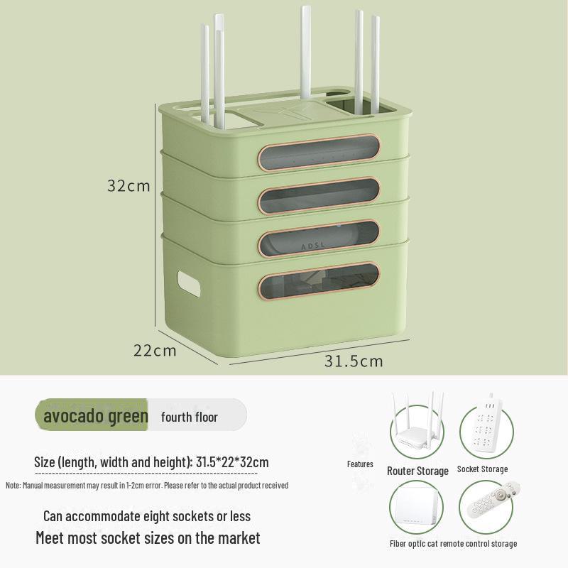Домашняя розетка WiFi и стойка для телевизионной приставки с беспроводным маршрутизатором и системой управления кабелями