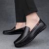 New Men's Genuine Leather Shoes Brand Father Casual Leather Anti Slip Black Middle-aged Man Cow Leather Shoes