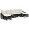 Garden Sofa Set 7 Pcs Black Poly Rattan