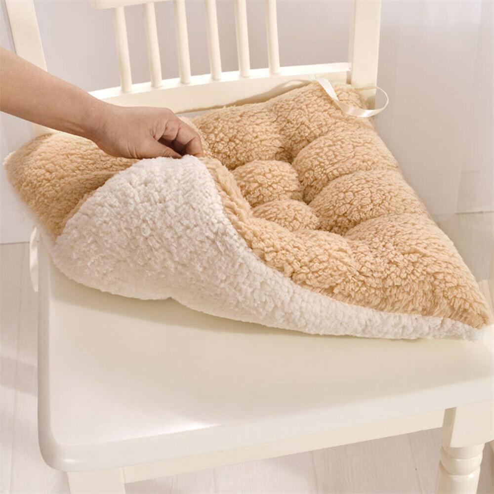 Подушка на стул, толстый кашемир, мягкая теплая студенческая, ресторанная, офисная, плюшевая подушка