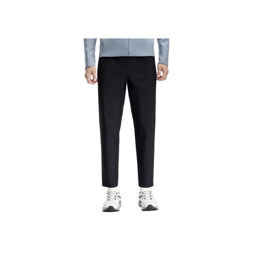Fila Однотонные повседневные трикотажные спортивные брюки прямого кроя для мужчин, низ, глубокий черный A11M411611F-BK