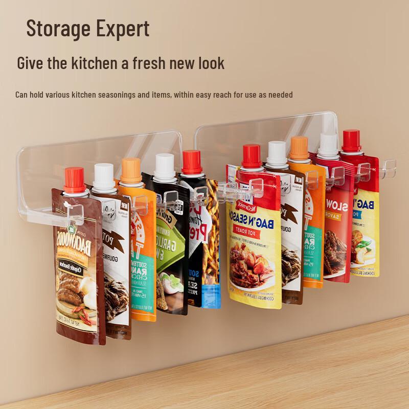 Настенный органайзер для пакетиков со специями без сверления