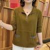 YYFS Женская мода, повседневные весенне-осенние однотонные рубашки-поло с длинным рукавом и принтом, блузки и рубашки