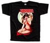 Vampirella хоррор фильм плакат Футболка Черный винтажный страшный все размеры S-5XL