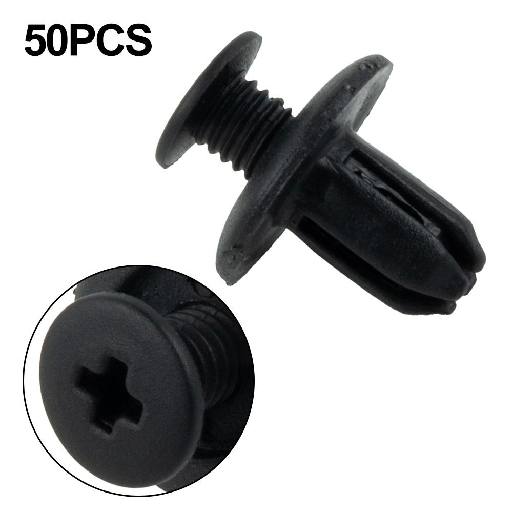 Упаковка из 50 пластиковых винтов для автомобиля для бамперов Легкая установка Надежные