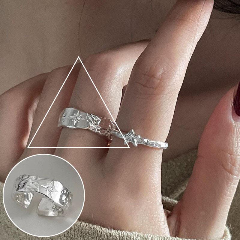 Женское ретро черное овальное геометрическое разомкнутое кольцо - Универсальное модное украшение на указательный палец