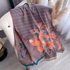 Imitation Cashmere Camellia Thousand Bird Grid Double-Sided Thermal Air Conditioner Shawl Winter Versatile Decorative Scarf