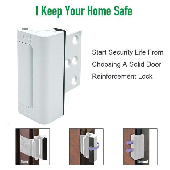 Усиленный замок для двери безопасности дома, устойчивый к коррозии, дополнительный откидной замок с защитой от детей