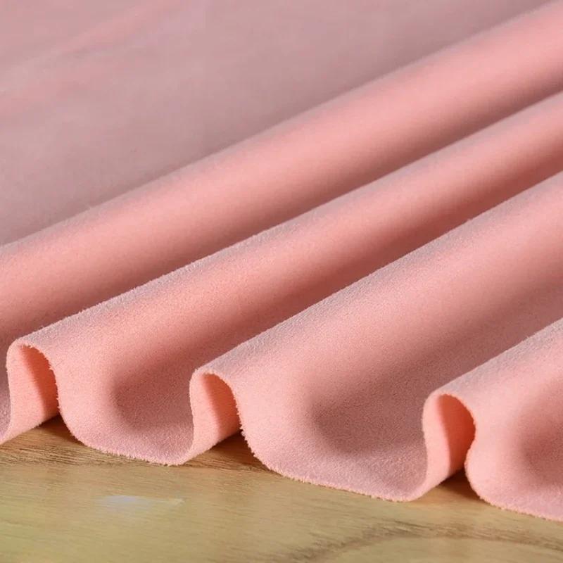 100x150cm Suede Fabric Stretch Double Microfiber for Costume Dresses Skirt Sewing Stretch Frosted Cloth Plain Material