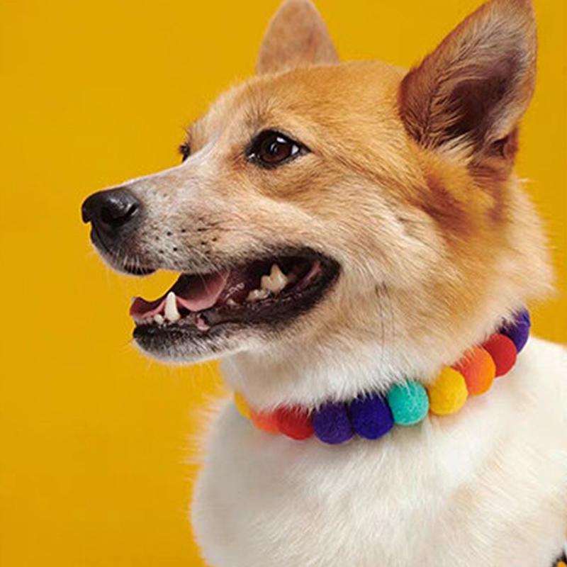 Dog Cat Collar Necklace Hairball Choker Photograph Props Decorations Pet Supplies