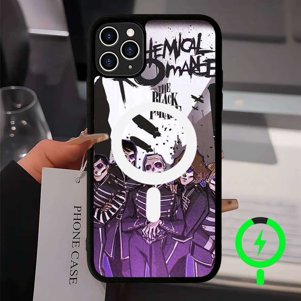 My Chemical Romance Rock Band Magnetic Case For IPhone 17 16 14 13 12 11 15 Pro Max Plus Wireless Charge Phone Cover