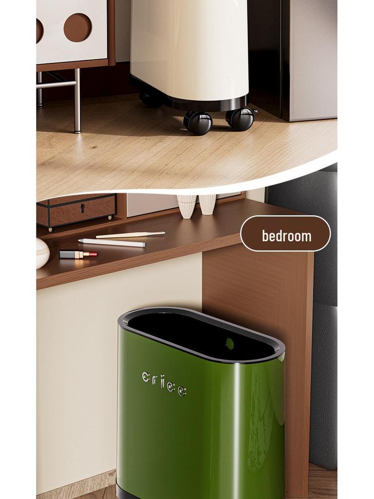 Красное овальное мусорное ведро нажимного типа с крышкой для ванной комнаты и гостиной