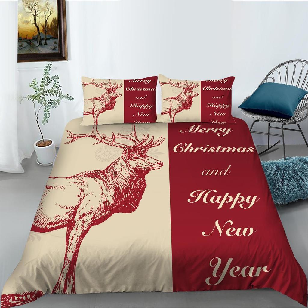 Комплект постельного белья с 3D рождественским принтом, домашнее постельное белье, уникальный дизайн, покрывала, роскошный комплект постельного белья, подарок