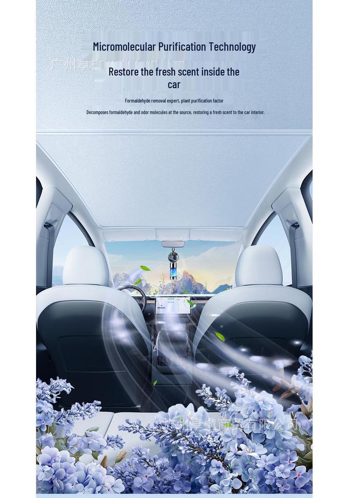 Lexus Car Interior Solar-Powered Long-Lasting Rear View Mirror Hanging Perfume Decor