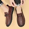 Уличные мужские мокасины из кожи, модная деловая обувь для мужчин 2024 года, классическая мужская обувь для свадьбы, роскошные брендовые мужские удобные туфли на плоской подошве