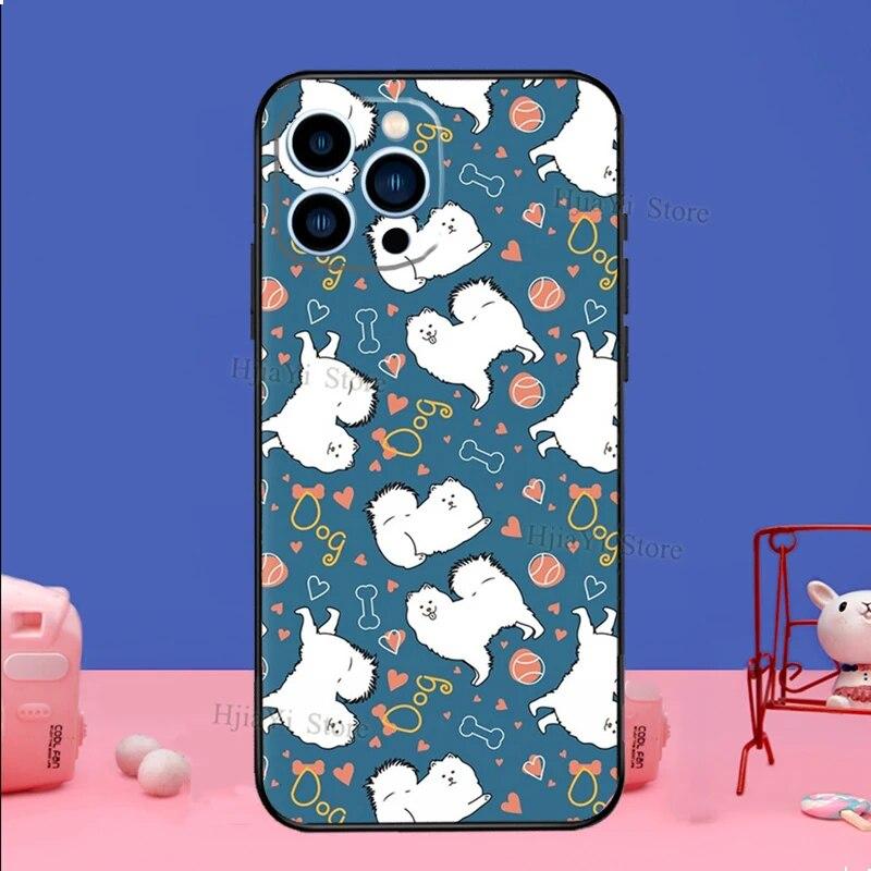 Japanese Spitz Dog Phone Case For iPhone Samsung Galaxy Redmi Xiaomi Oppo OnePlus Note S A 7 8 9 10 11 12 13 14 20 21 22 23 53 54 Pro Max Plus Ultra
