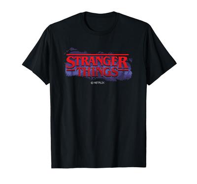 Футболка Stranger Things Retro Pixel Перевернутый логотип