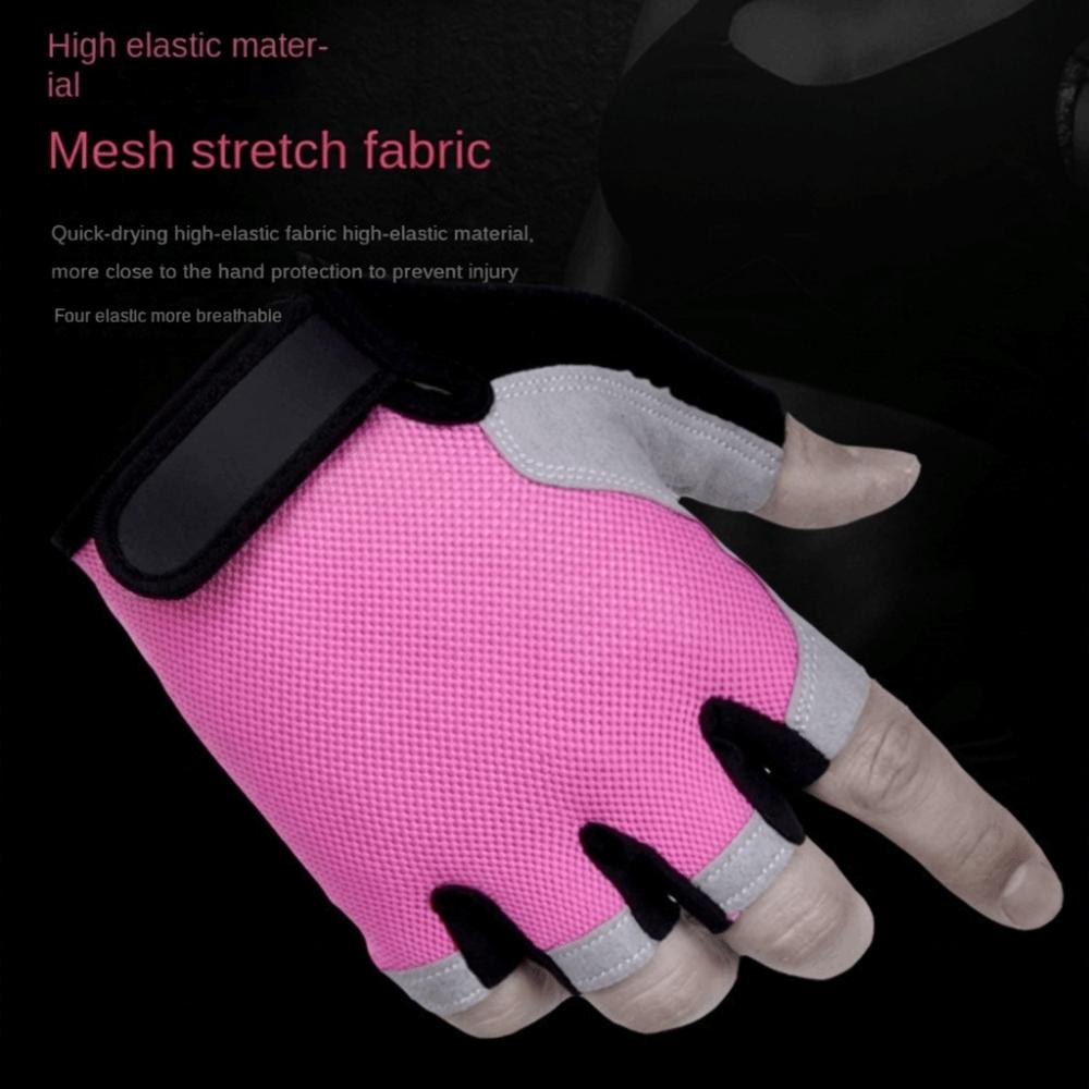 Fingerless Women Men Cycling Gloves Breathable Bicycle Accessories Hiking Camping