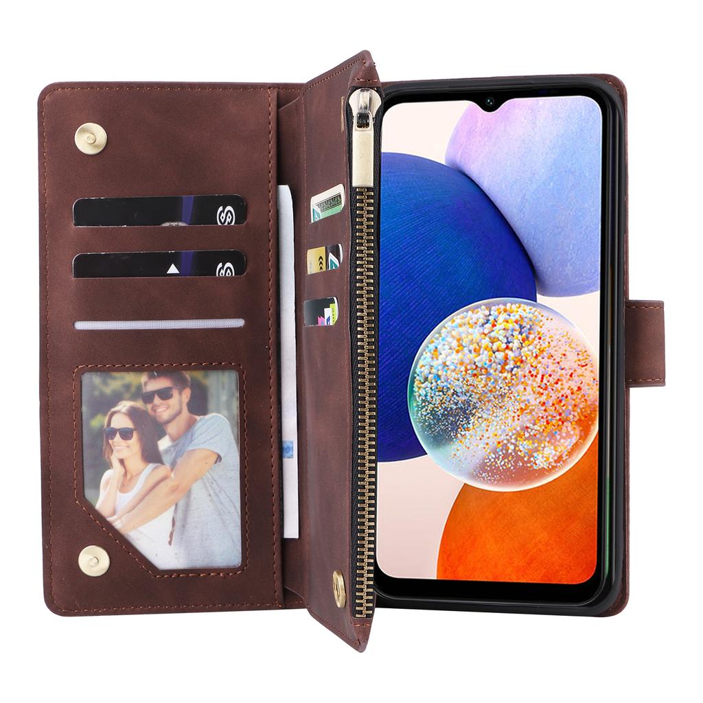 For Samsung Galaxy A25 5G (Global) (161.0 x 76.5 x 8.3mm) Case Stand Leather Wallet Flip Phone Cover