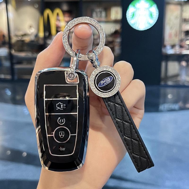 Металлический чехол для ключа Ford Mondeo, Explorer, Focus - стильная мужская сумка с пряжкой-ракушкой