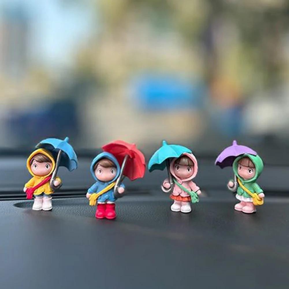 4 шт. милый зонтик пара украшения интерьера автомобиля фигурки авто зеркало заднего вида украшения для приборной панели для автомобильных аксессуаров