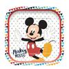 Paper Square Mickey Mouse Disposable Plates (Pack of 4)
