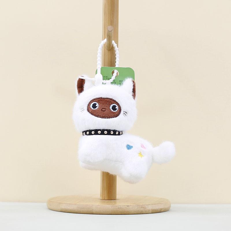 Little Cat Cute Keychain Cartoon Girl Backpack Decorative Pendant Doll Gift