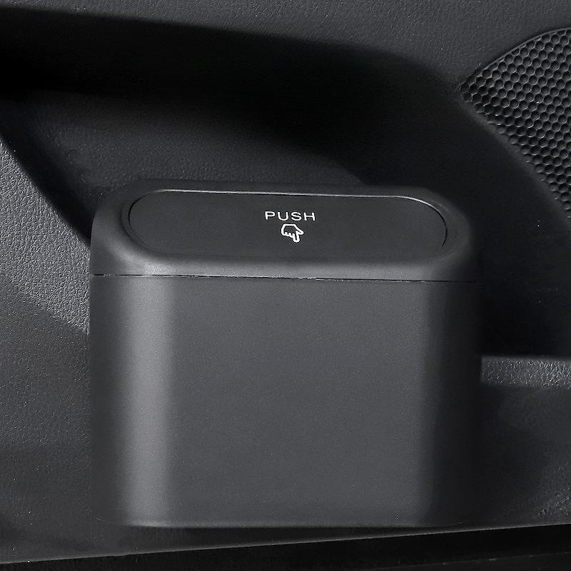 Автомобильное мусорное ведро с крышкой, органайзер-держатель для мусора, с одним рулоном пакетов, мини-герметичный контейнер для хранения для автомобиля, внедорожника, офиса