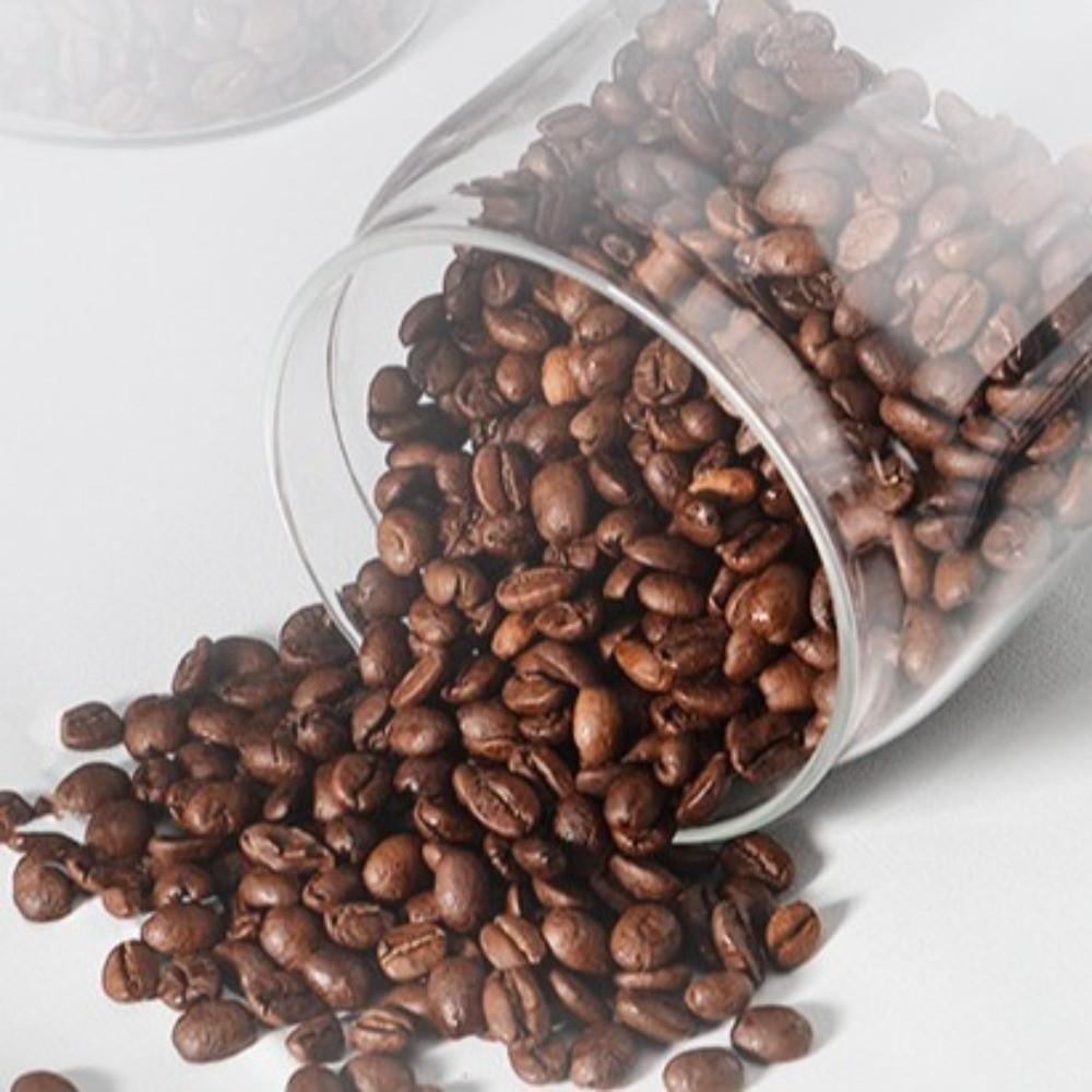 Press Type Coffee Bean Storage Jar Manual Glass Coffee Jar Vacuum Sealed Jar  Home Use