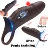 Vibrating Penis Sleeve Penis Ring Full Liquid Silicone Penis Ring Sleeve Penis Extender Vibrator Penis Testicles G Spot Enlargement Sleeve Sex Toys