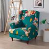 Geometric Wing Chair Cover Stretch Spandex Wingback Chair Covers Armchair Slipcover Furniture Protector Cover With Seat Covers