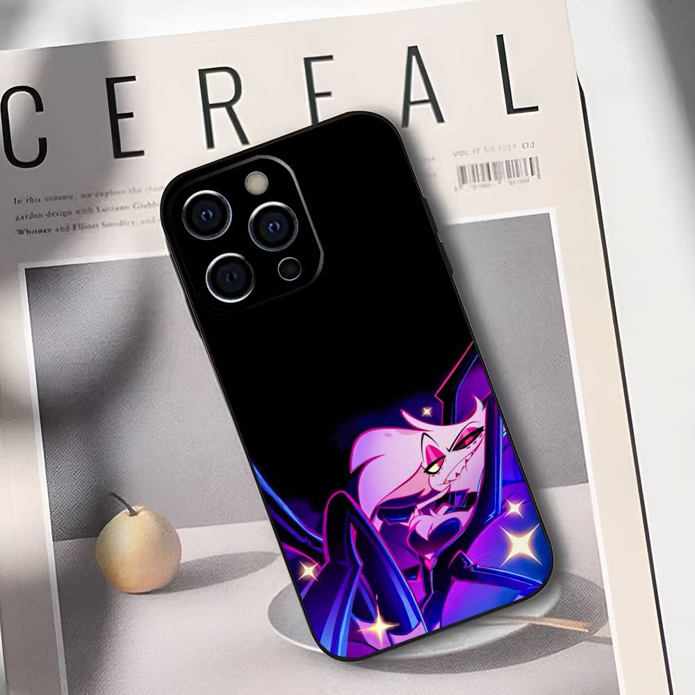 Чехол для телефона Angel Dust H-Hazbin H-Hotel для iPhone 17,16,15,14,13,12,11 Plus,Pro Max,XS, Мягкий силиконовый черный чехол