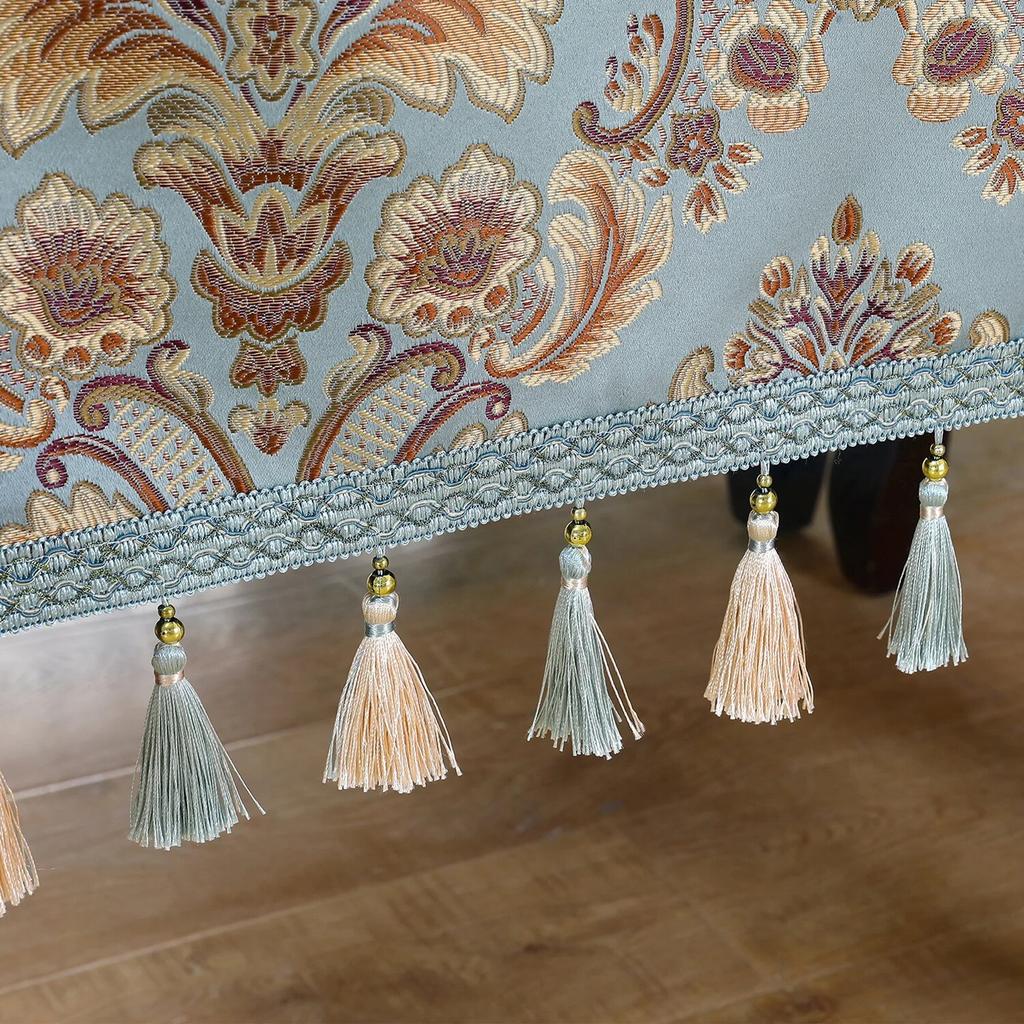 Европейская скатерть с вышивкой, жаккардовая обеденная скатерть, винтажная скатерть с кисточками для чайного стола, атласная квадратная скатерть в китайском стиле