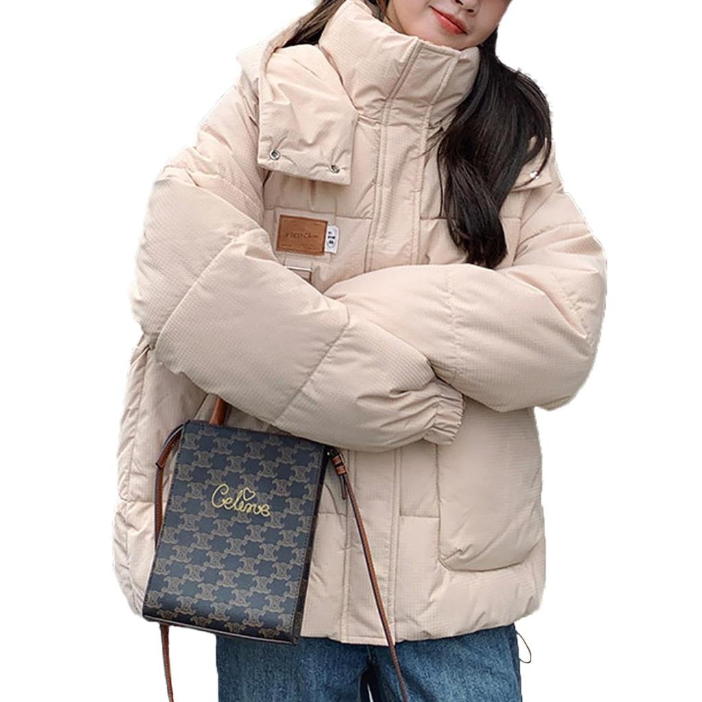 BABYQ Hooded Down Korean Suitable for Extreme Cold Size M Jacket, Fashion, Figure-Flattering, Warm, Affordable, Comfortable, Basic, Fall, School,